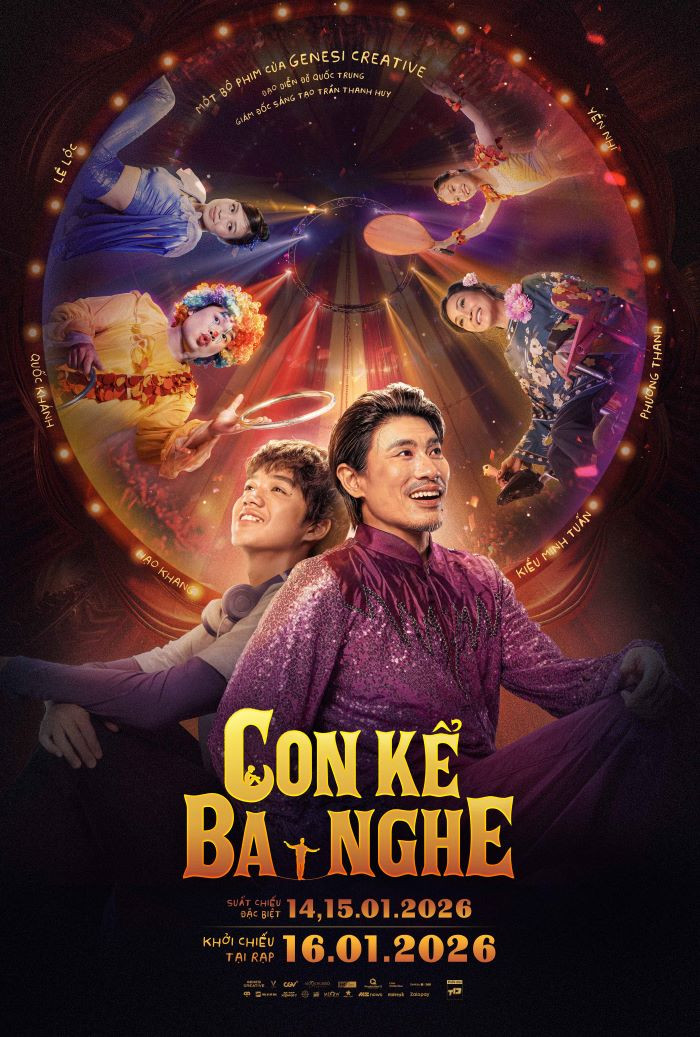 Review phim Con Kể Ba Nghe (2026): Kiều Minh Tuấn và hành trình tìm lại tiếng nói cha con