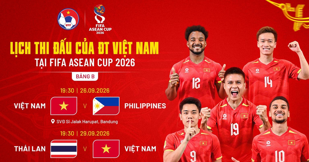 FIFA ASEAN Cup 2026: FIFA công bố lịch thi đấu chính thức, tuyển Việt Nam đại chiến Thái Lan ngày 29/9