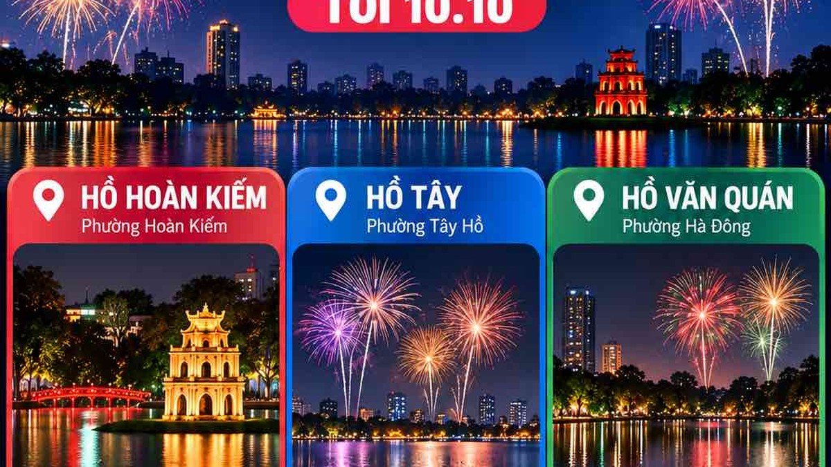 Hà Nội bắn pháo hoa tối 10/10 kỷ niệm 72 năm Ngày Giải phóng Thủ đô: Chi tiết 3 điểm bắn và quy mô gần 7.000 quả pháo